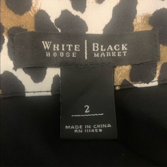 White House Black Market A-line Leopard Skirt - Picture 7 of 9